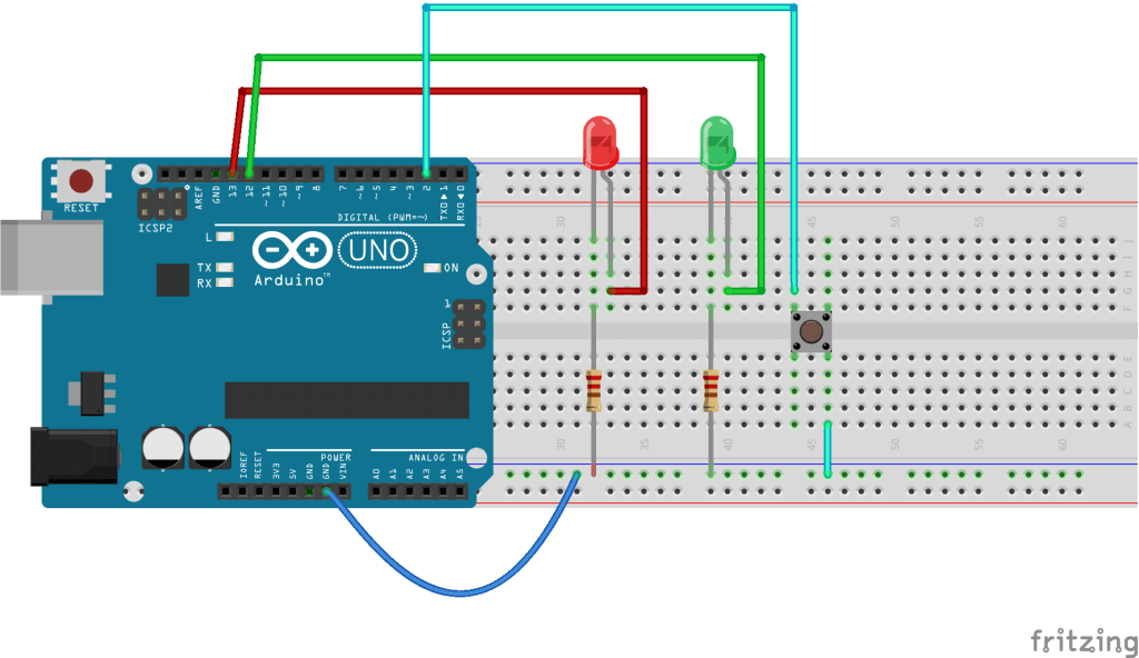 hold button to keep light on arduino
